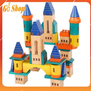 Xếp hình lâu đài gỗ 69 cấu kiện [XẢ KHO]