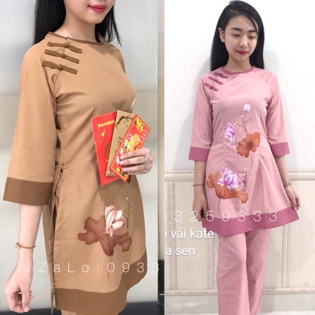 Áo Lam Đi Chùa  Cách Tân Vải Kate Hoa In GIÁ RẺ VÔ ĐỊCH