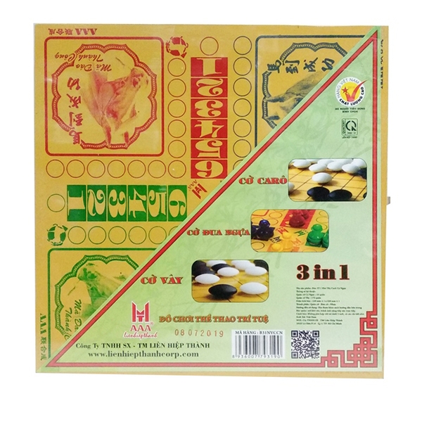 Bàn 3 Trong 1 Nhỏ - Cờ Carô + Cờ Vây + Cờ Cá Ngựa - Liên Hiệp Thành