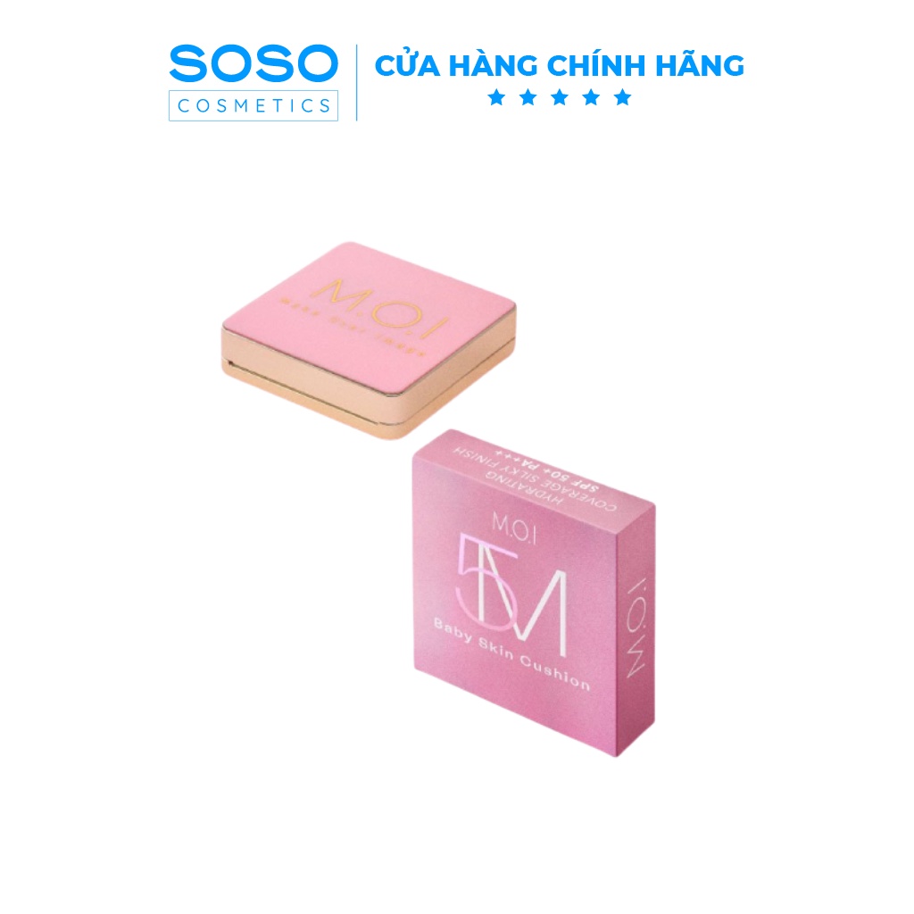 Phấn Nước Trang Điểm M.O.I 5M BABY SKIN Chính Hãng Kiềm Dầu Chống Nắng Che Phủ Chính Hãng