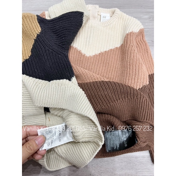 Áo len phối màu cho bé dư xịn