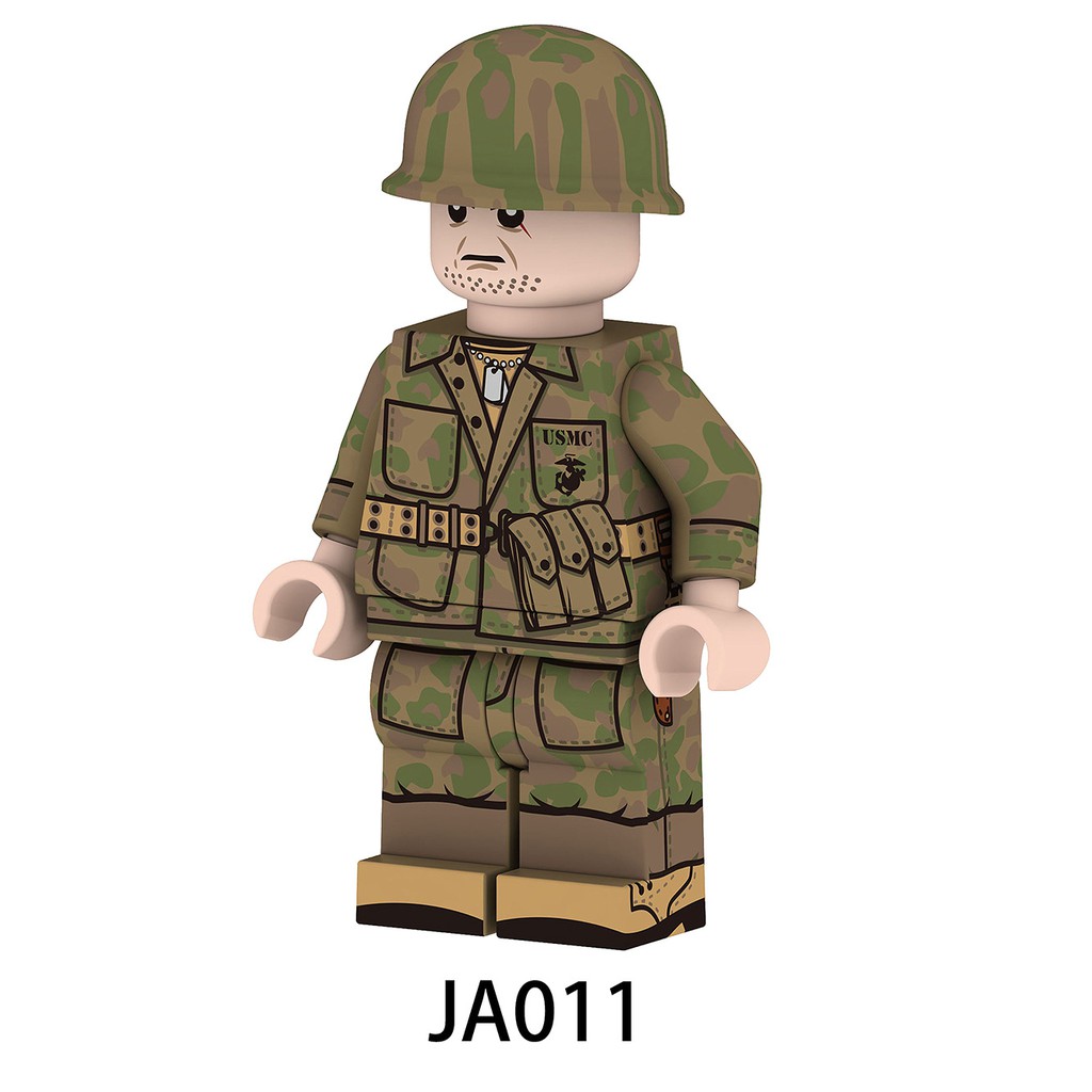 Minifigures Lắp Ráp Nhân Vật Lính Mỹ Trong Thế Chiến II Mẫu Mới Siêu Đẹp JA009 - JA014