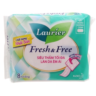 Băng vệ sinh Laurier siêu mỏng cánh 8 miếng