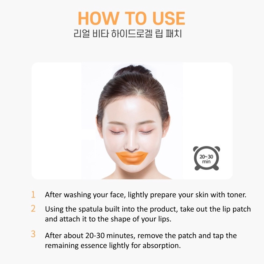 Set 30 miếng dán dưỡng môi Real Vita Hydrogel 70g