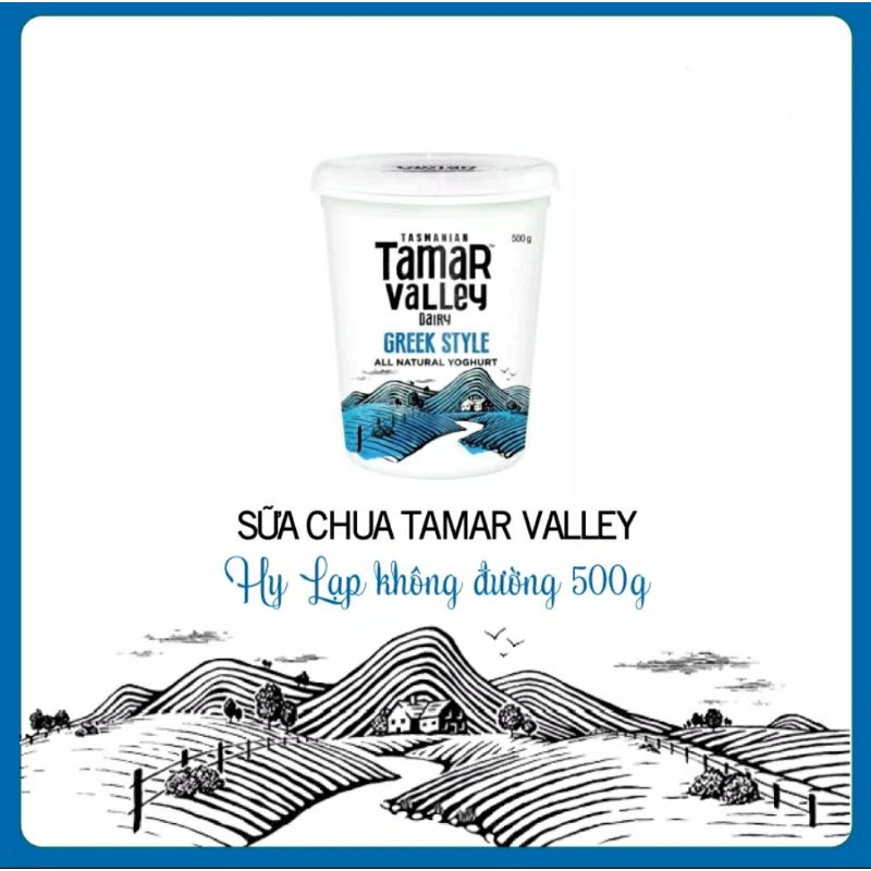 Sữa chua Hy Lạp chanh dây; vani; không đường; dâu, việt quất Tamar Valley 700g