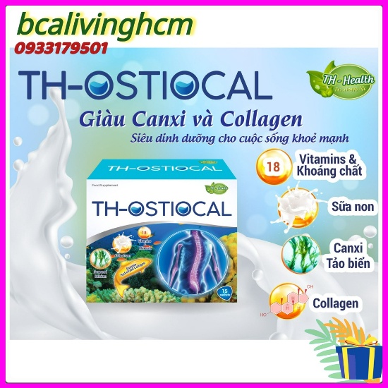 Canxi hữu cơ nano cho bé cho người lớn TH-Ostiocal,bổ sung collagen và canxi tăng chiều cao phù hợp với người còi xương.