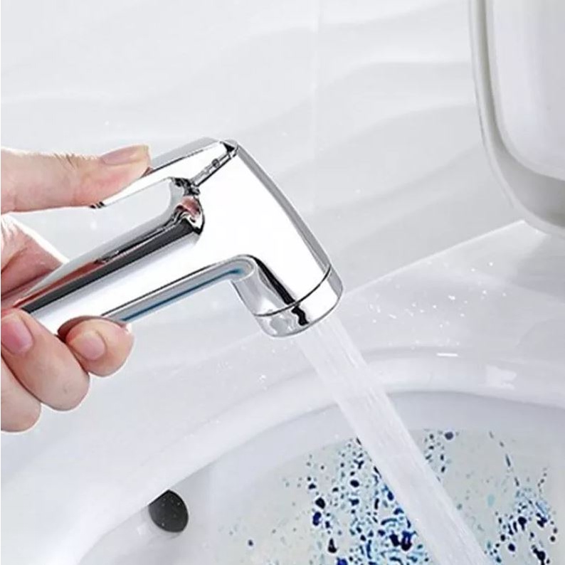 Đầu vòi xịt vệ sinh, bồn cầu toilet, nhà tắm siêu bền, tiết kiệm nước chất liệu nhựa ABS mạ crom sáng bóng