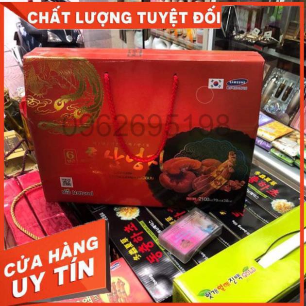 Nước hồng sâm Linh chi 6 năm tuổi hộp xách BIO 30 gói