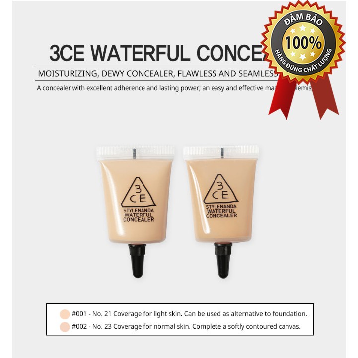 [3ce] kem che khuyết điểm 3ce waterful concealer