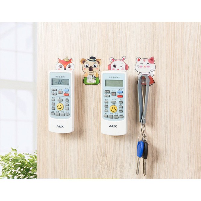 Bộ móc dán tường treo remote, treo phụ kiện hình thú