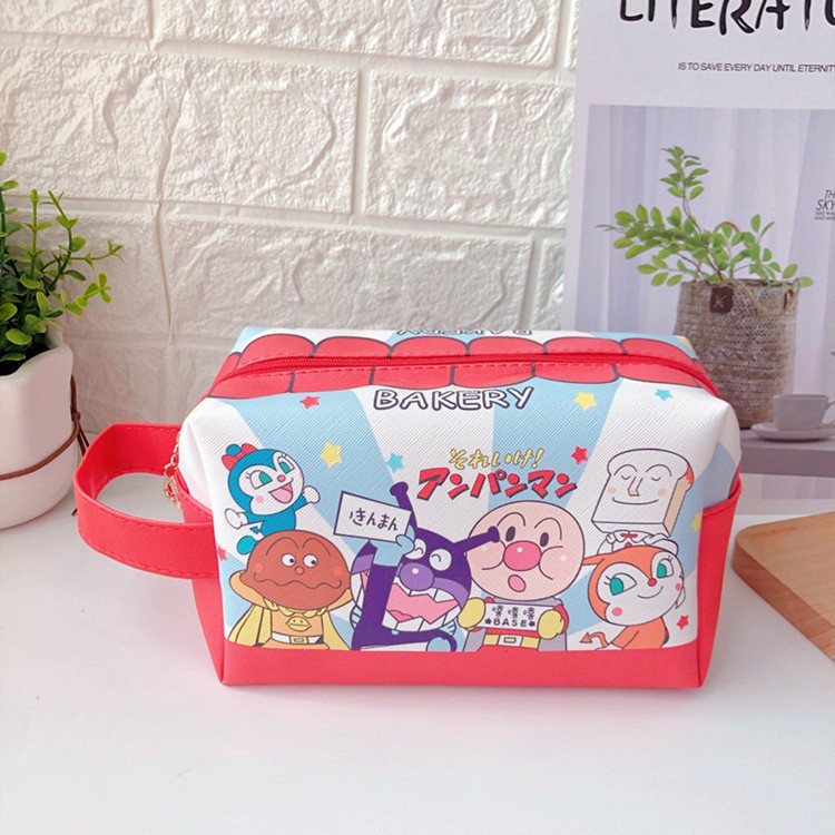 Túi đựng mỹ phẩm da PU 21cm họa tiết hoạt hình dễ thương