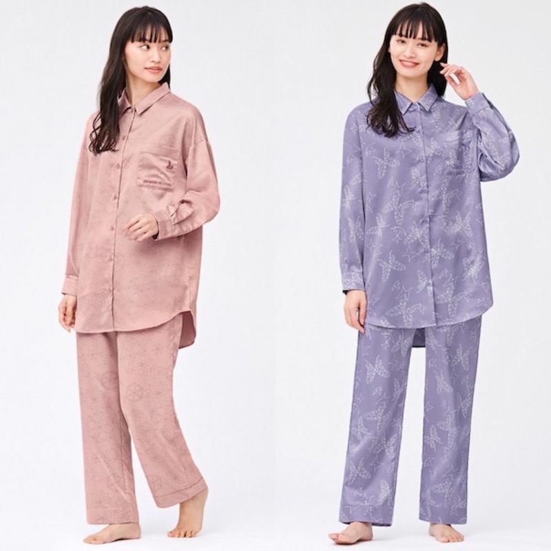 Bộ quần áo dài pyjama nữ Demo Slayer họa tiết dễ thương của GU - Nhật Bản
