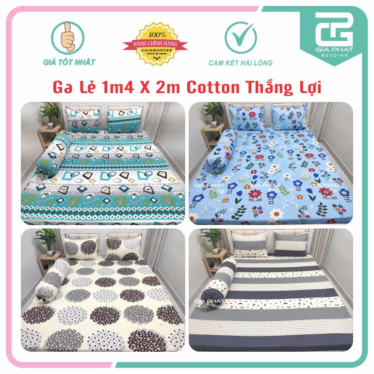 Ga lẻ 1m4 x 2m Cotton Thắng Lợi 100% chuẩn logo( không kèm áo gối) được chọn mẫu