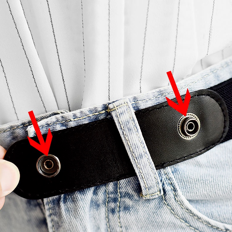 Thắt Lưng Da Pu Không Đường May Điều Chỉnh Được Thiết Kế Đơn Giản