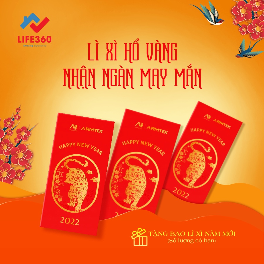 [Mã FMCGMALL giảm 8% đơn từ 250K] Bao lì xì Life360 combo10