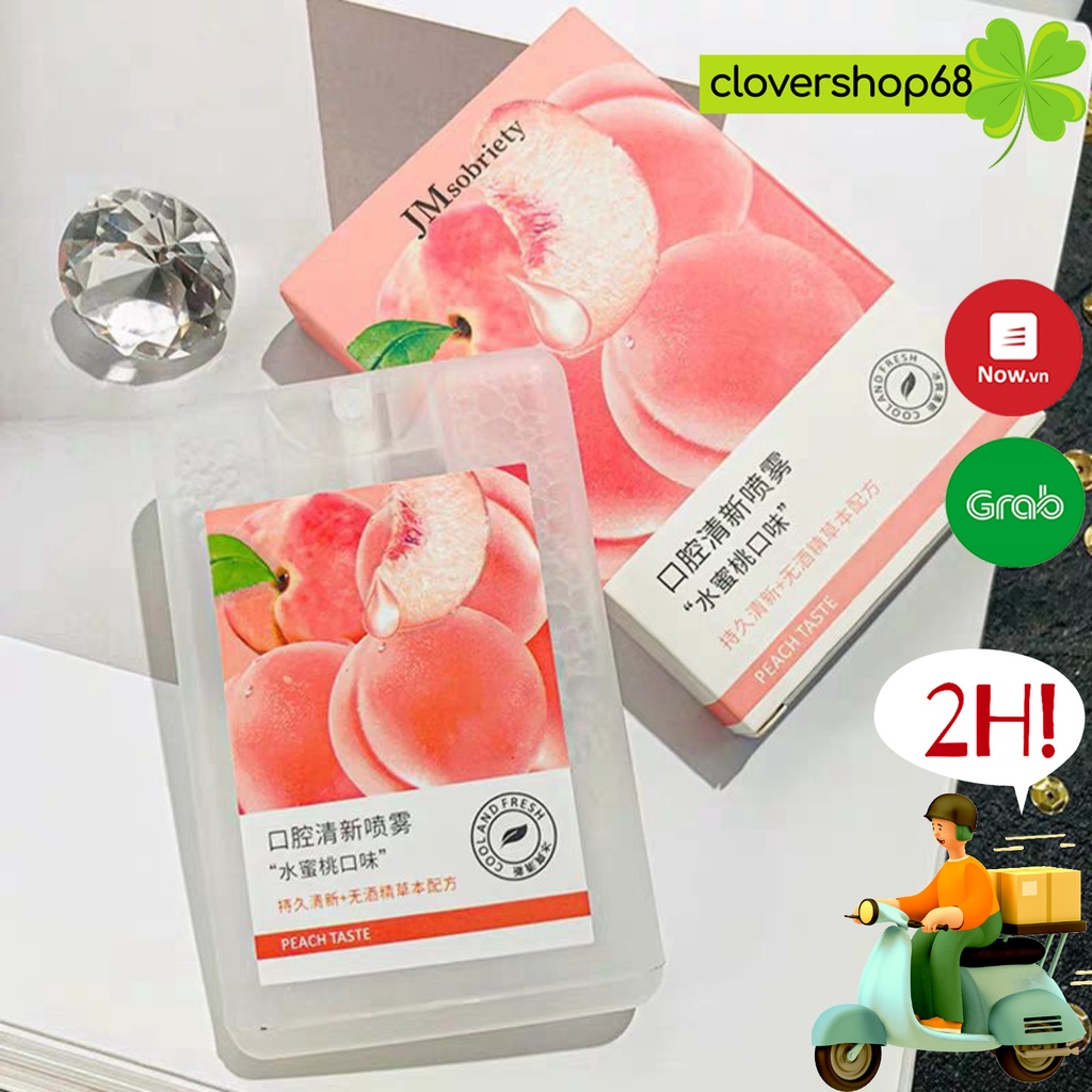 Xịt thơm miệng HEYXI hương Đào thơm mát ngọt ngào  🍀 Clovershop68 🍀