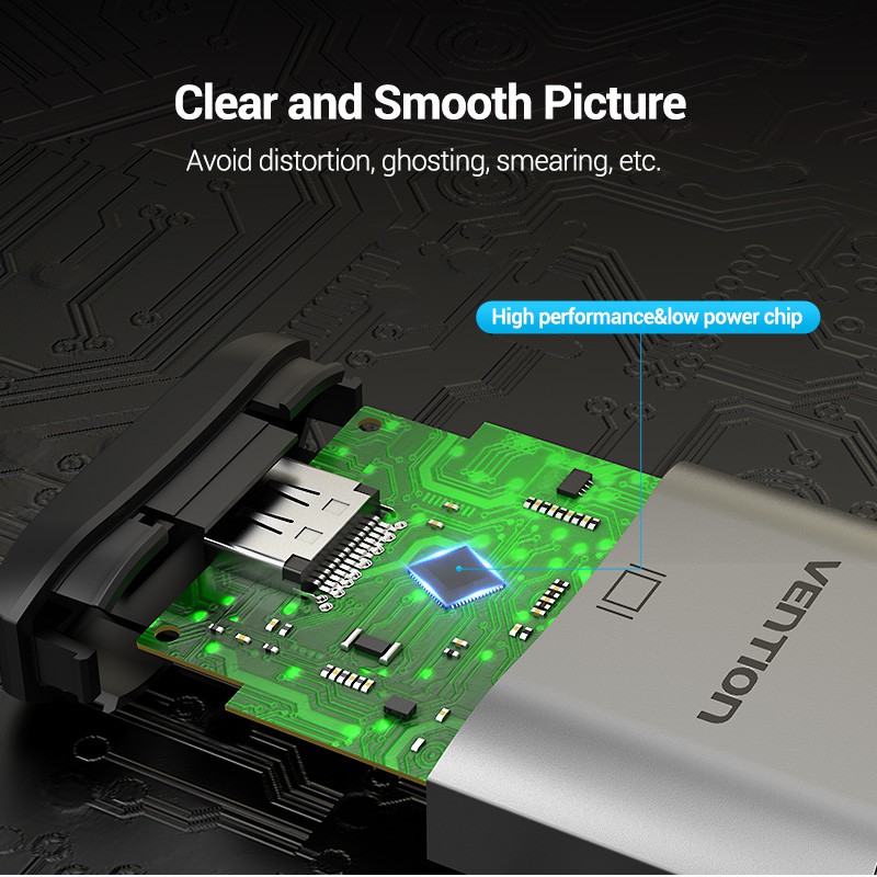 Cáp chuyển đổi VENTION USB C sang HDMI hỗ trợ 4K 30Hz 3D cho HDTV Samsung S9