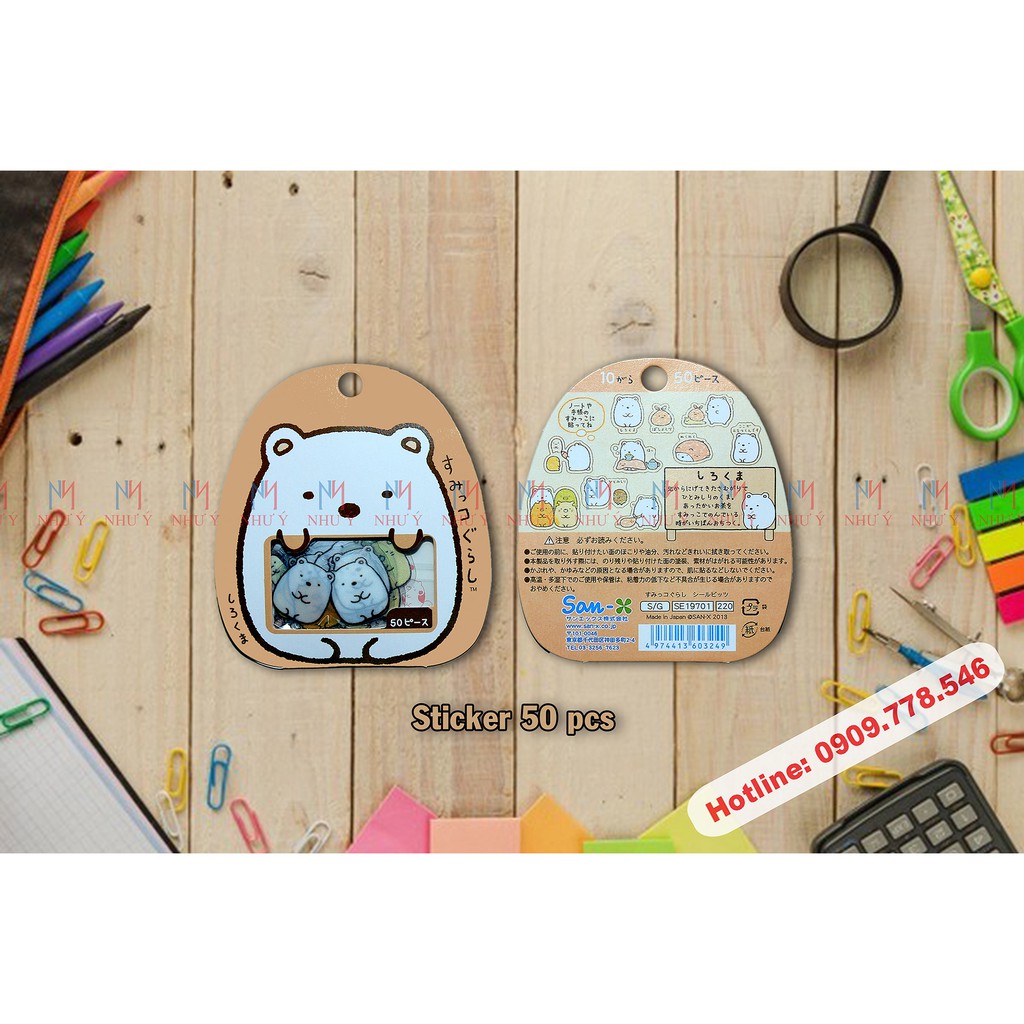 50 miếng stickernhỏ hình hoạt hình thương dán trang trí - Phụ kiện Halu