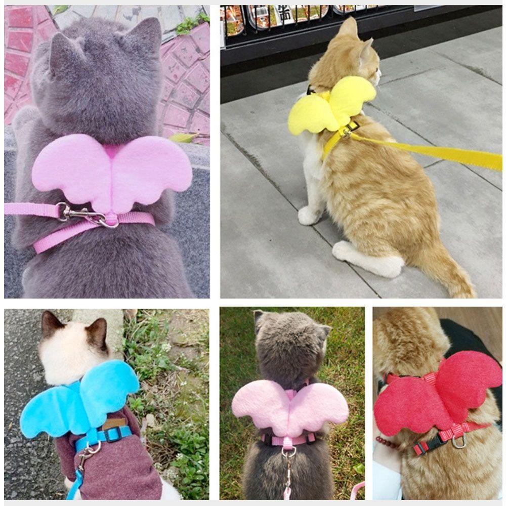 Dây Dắt Thú Cưng Đi Dạo Hình Đôi Cánh Thiên Thần Mềm Mại An Toàn