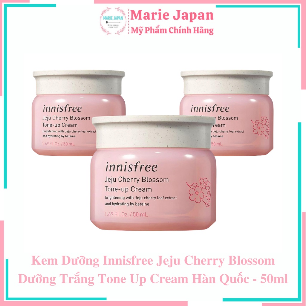 Kem Dưỡng Innisfree Jeju Cherry Blossom Dưỡng Trắng Tone Up Cream Hàn Quốc - 50ml