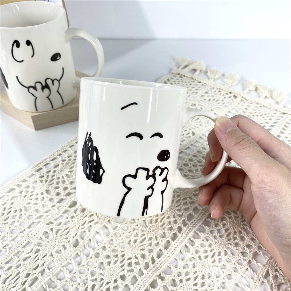 Cốc sứ cao cấp in hình cặp đôi hoạt hình độc đáo dễ thương ( 2 chiếc)