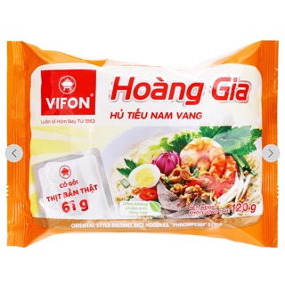 Thùng 18 gói hủ tiếu Nam Vang Vifon Hoàng Gia 120g