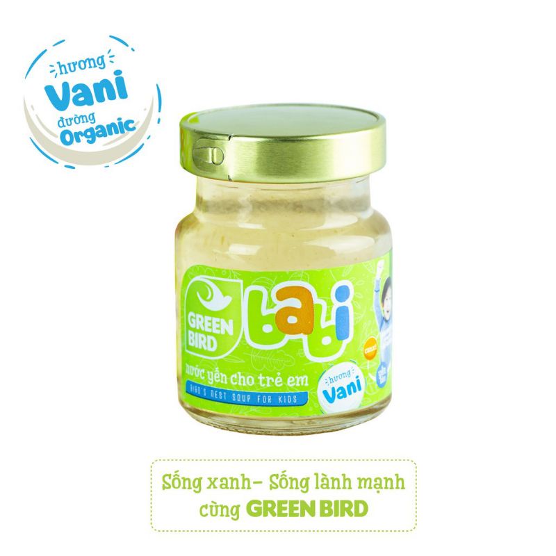 Lốc 4 tặng 1 Yến sào trẻ em Green Bird babi 15% tổ yến 72g