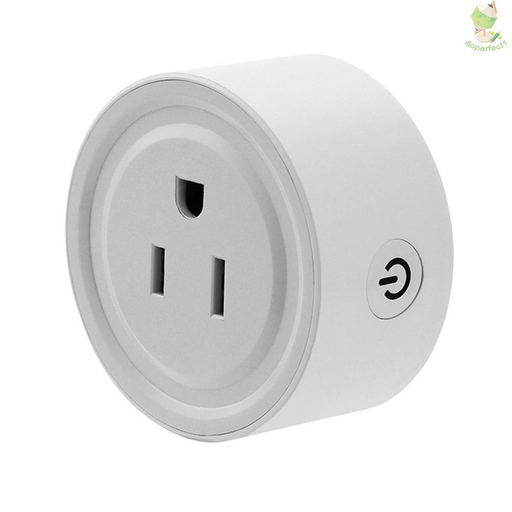 Portable Intelligent Automatic Mini Socket Wifi Plug Wi-Fi Enabled App Remote Control Wireless Timer with ON/OFF Switch for Light Electrical Appliance for Compatible Home