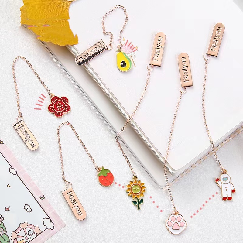 Kẹp Đánh Dấu Trang Sách Bằng Kim Loại Họa Tiết Hoạt Hình Sáng Tạo