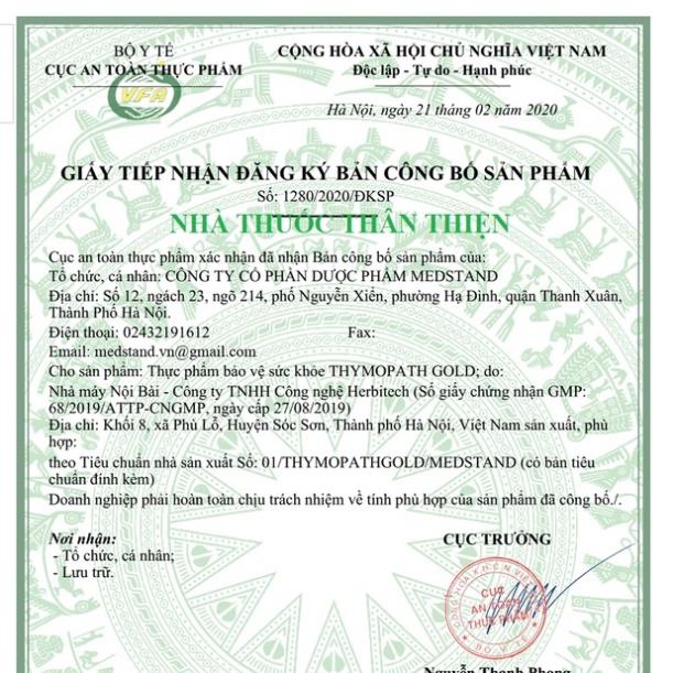 THYMOPATH GOLD - Hỗ trợ tăng cường sức dề kháng cho bé từ 6 tháng tuổi, giảm nguy cơ viêm đường hô hấp (20 ống)