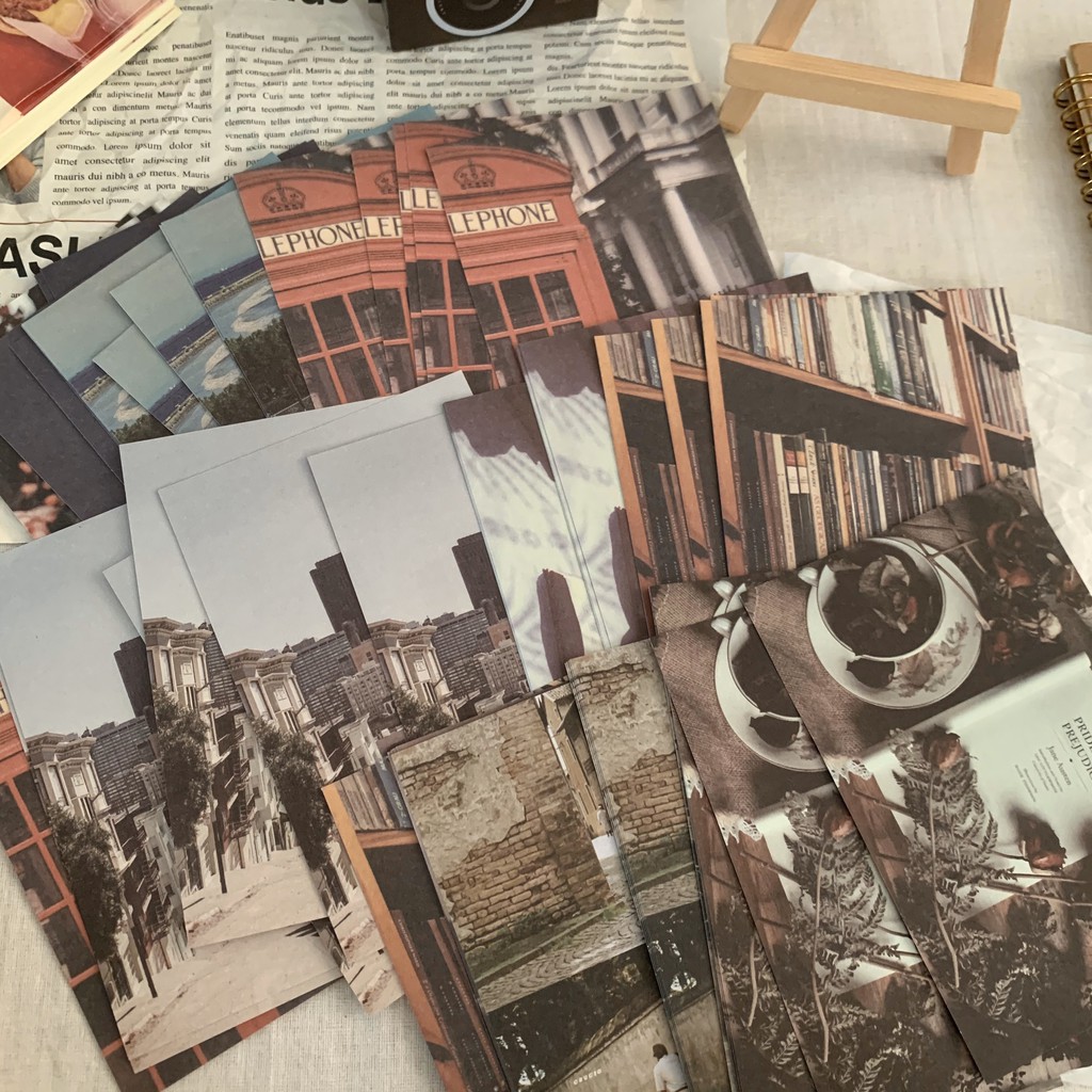 TẬP 60 GIẤY VINTAGE ABOUT PIANO and OLD PAPER DECO BULLET JOURNAL (ảnh thật) - Tiệm nhà Chun
