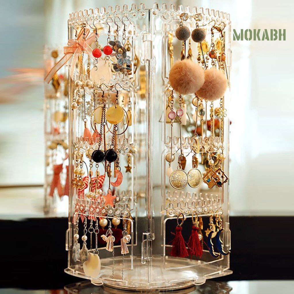 [Mới] 1 Bộ Kệ Trưng Bày Trang Sức Xoay 360 Độ Dùng Hàng Ngày