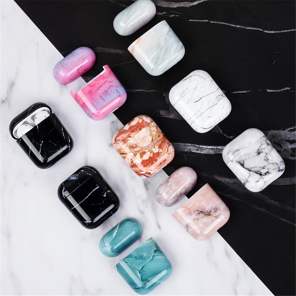 MAYSHOW Vỏ Bảo Vệ Hộp Sạc Tai Nghe Apple AirPods 1 2 Chống Sốc Vân Đá Cẩm Thạch