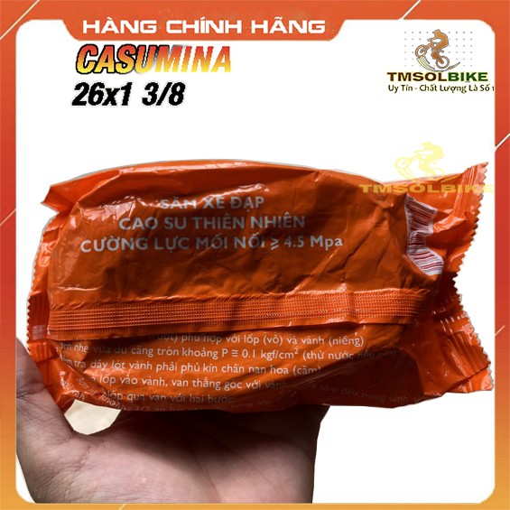Ruột Xe Đạp 26x1 3/8  AV45L - Van Xe Máy Dài 45mm - Hàng Chính Hãng