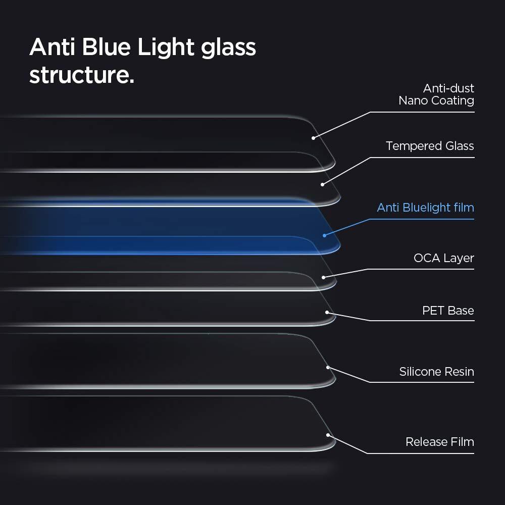 Kính Cường Lực Spigen Screen Protector GLAS.tR AntiBlue HD | iPhone 12 Pro Max