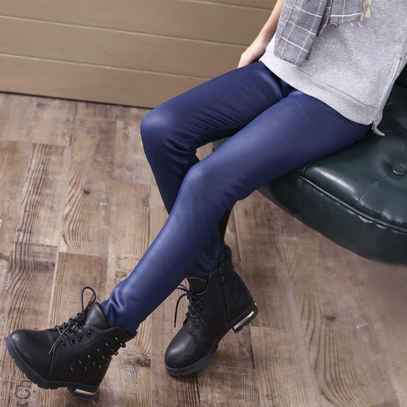 Quần legging co dãn màu trơn cho bé gái