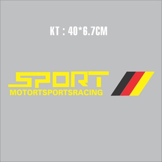 Decal dán trang trí xe chữ SPORT