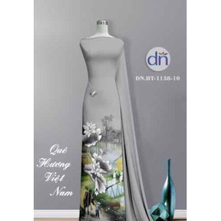 vải áo dài hoa sen