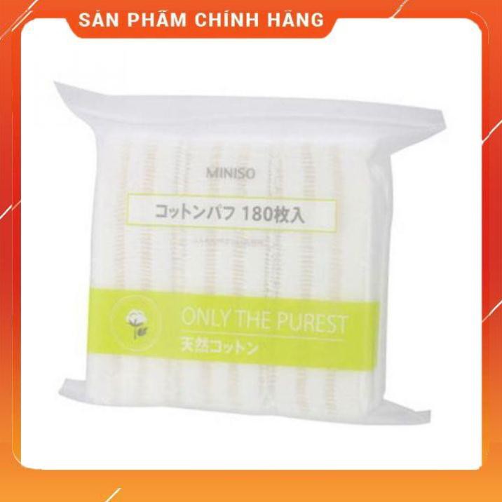 Bông tẩy trang miniso Nhật bản [FREE SHIP] 180 miếng