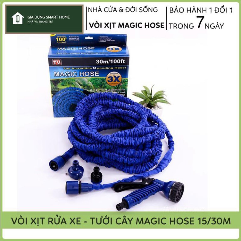 🔏Hàng Loại 1🔏 Vòi Rửa Xe, Tưới Cây, Vòi Xịt Rửa Thông Minh Giãn Nở Magic Hose Giãn Nở 15/30M