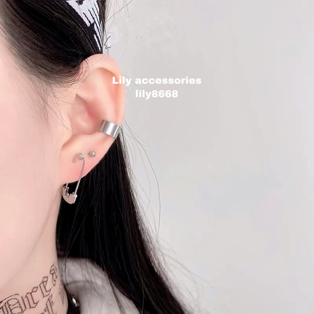 Ear cuff kẹp tai titan trơn cho nam nữ không cần xỏ lỗ không gỉ không đen không dị ứng