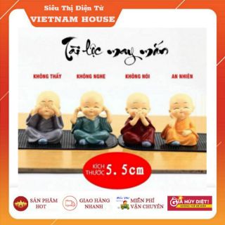 🔴ĐANG SALE || BỘ TƯỢNG 4 CHÚ TIỂU BẰNG SỨ DỄ THƯƠNG (HÀNG SẮC NÉT LOẠI 1)