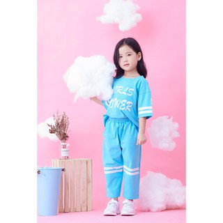 [15 kí - 21 kí] Set lửng ngố GIRL POWER thun cotton 100% bé gài