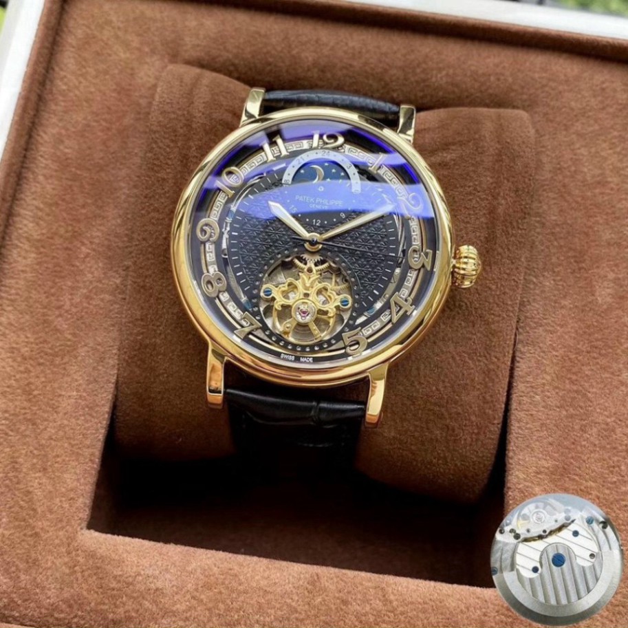 Đồng hồ Nam Patek Philippe, máy cơ, tặng box, thẻ bảo hành 12 tháng - Đồng.hồ.cơ.patek.philippe