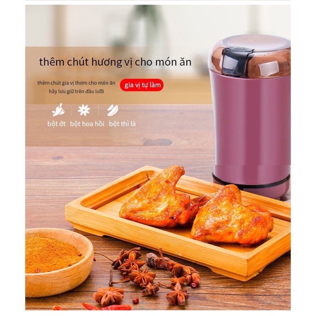 Máy Xay Hạt Khô, Bột Ngũ Cốc, Cafe, Thảo Dược, Các Loại Hạt Cực Nhanh Chỉ Từ 6 Đến 18 Giây