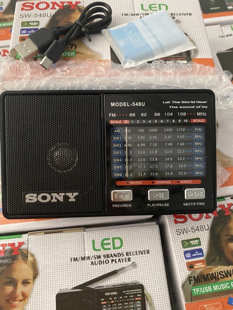 Đầi radio USB THẺ NHỚ SONY-548u
