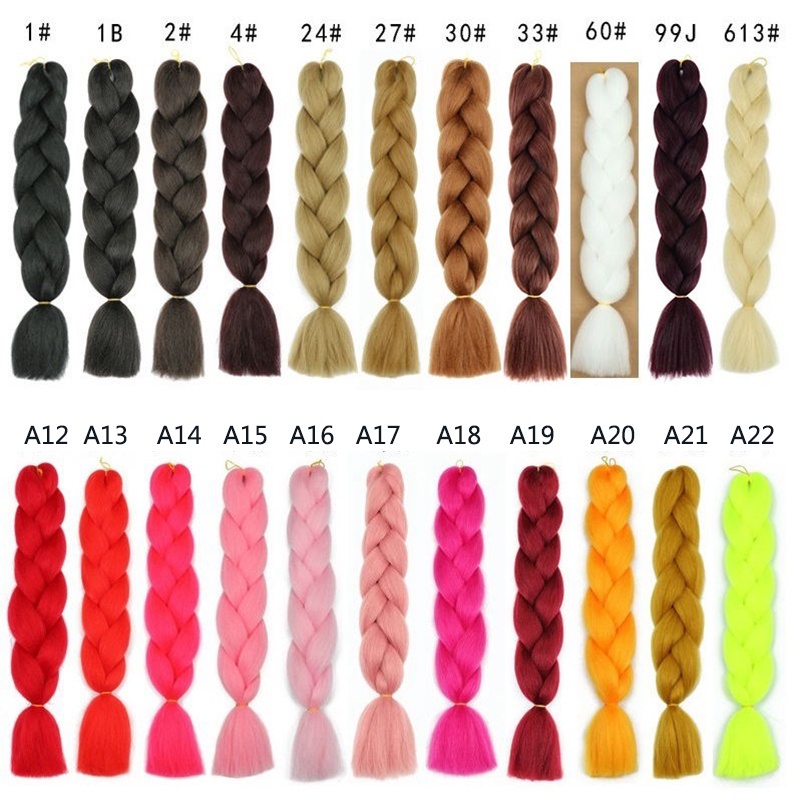 Bím Tóc Giả 24 "100G Màu Xám Tím Ombre Dành Cho Nữ