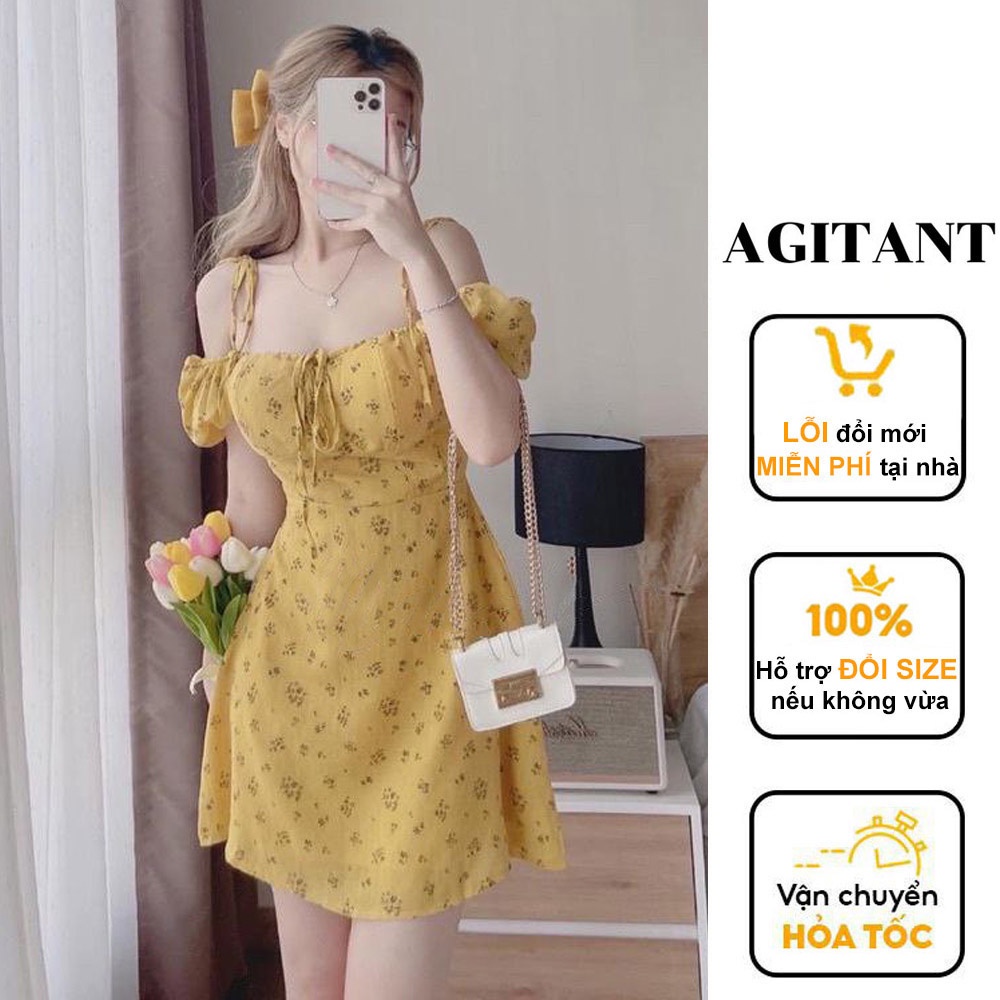 Đầm nữ ren AGITANT body tay cánh tiên may 2 lớp, chất ren giúp tôn dáng, phù hợp đi tiệc, đi chơi - RB300