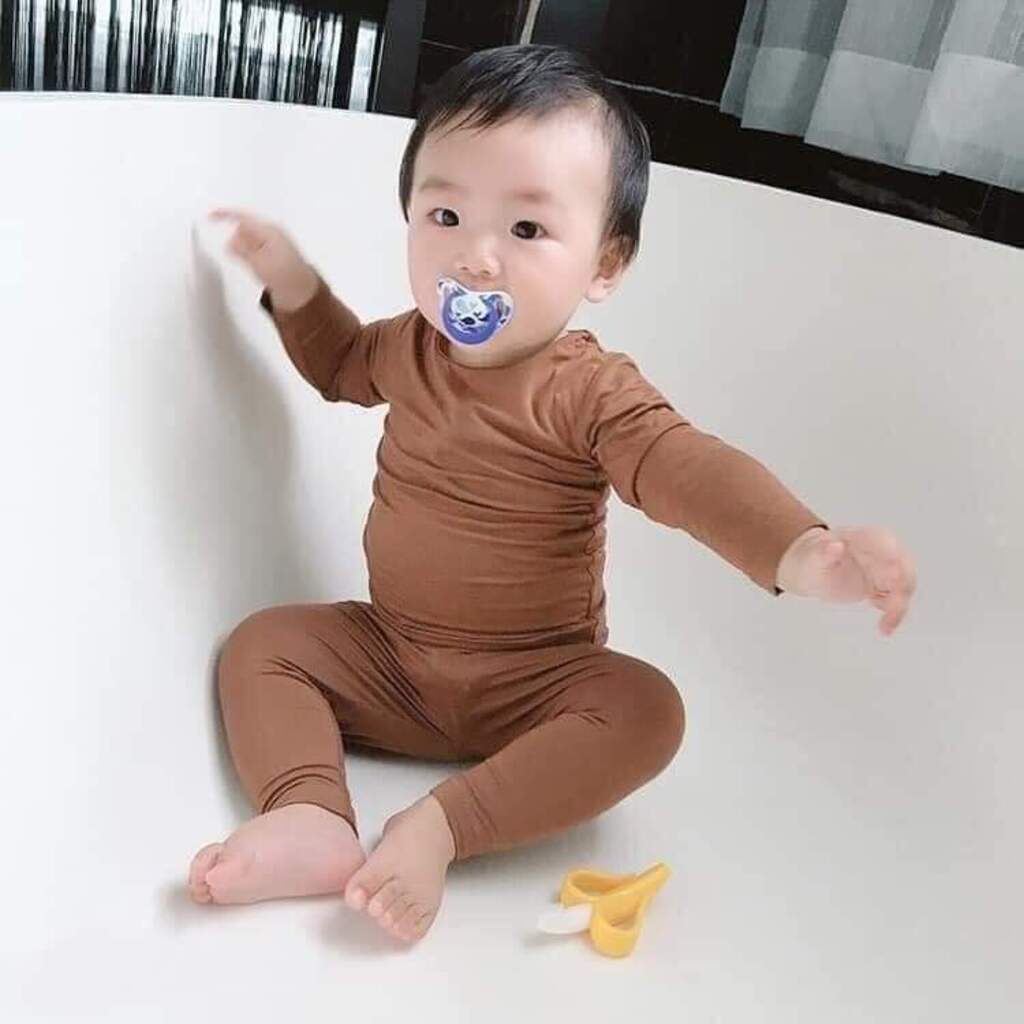 Bộ thu đông dài tay cho bé KANGMIN.Bộ Minky Mom Chất Cottong siêu mềm mịn co dãn 4 chiều thoáng mát cho bé từ 0-