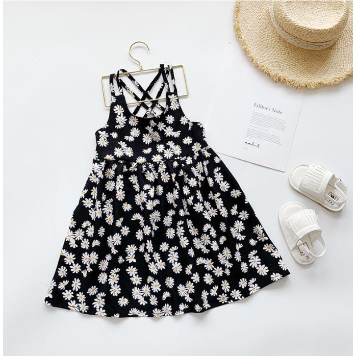 (8-30kg) Váy bé gái hoa cúc AM715 - đầm maxi bé gái đan lưng TTR315 TTN20